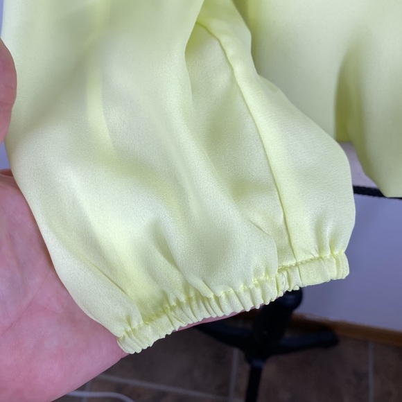 Inc International Concepts Yellow Neon Split Sleeve Blouse - Picture 6 of 11